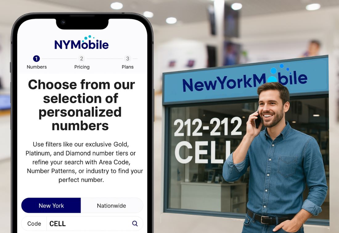 Person choosing a personalized phone number on smartphone, symbolizing mobile identity and telecom innovation.